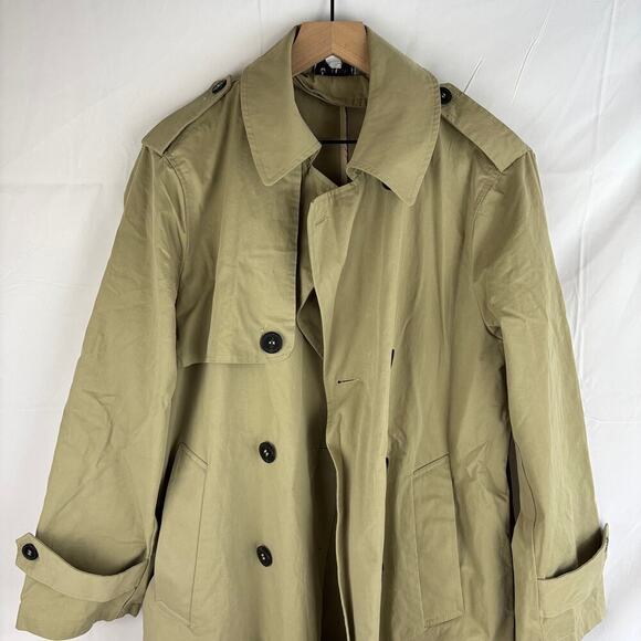 Topshop Trench Coat Khaki Long Coat XS Topshop 2in1 borg trench coat in … - Picture 2 of 7